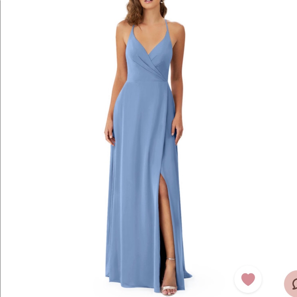 Azazie Davis Bridesmaid Dress - Steele Blue